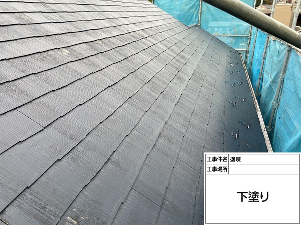 神奈川県横浜市中区　外壁塗装・屋根塗装　屋根の下塗り、タスペーサー設置 (3)