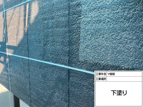 神奈川県横浜市南区・Y様邸　外壁塗装・屋根塗装　軒天・外壁の下塗り (2)
