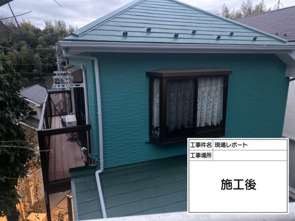 神奈川県横浜市戸塚区　屋根塗装・外壁塗装　屋根、外壁ともに鮮やかなグリーンにイメージチェンジ！　N様邸