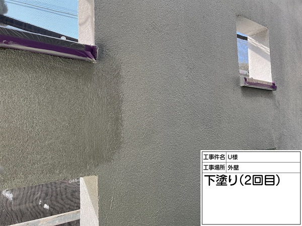 神奈川県横浜市旭区　U様邸　外壁　下塗り2