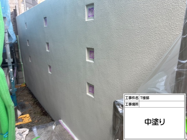 神奈川県横浜市都筑区　T様邸　外構　中塗り