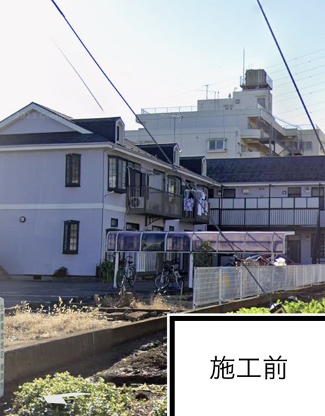 神奈川県横浜市都筑区Hアパート｜外壁塗装と雨樋・軒天もリフレッシュ