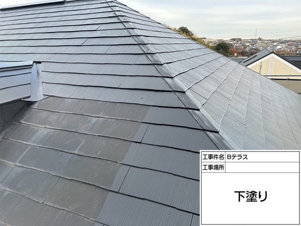 神奈川県横浜市鶴見区-Bテラス-屋根-下塗り