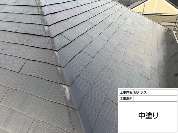 神奈川県横浜市鶴見区-Bテラス-屋根-中塗り